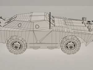 brdm-1 militia of yugoslavia 3D Model