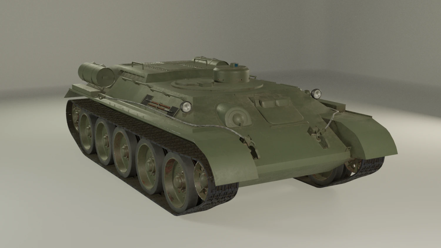 t-34t recovery vehicle version 1 3D Model .c4d .max .obj .3ds .fbx .stl .blend 