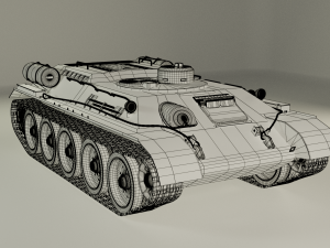 t-34t recovery vehicle version 1 3D Model