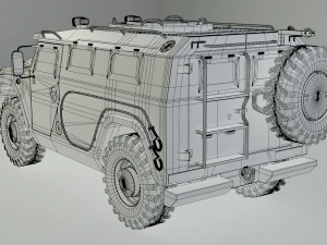 GAZ VPK-233136 Tiger 3D Model