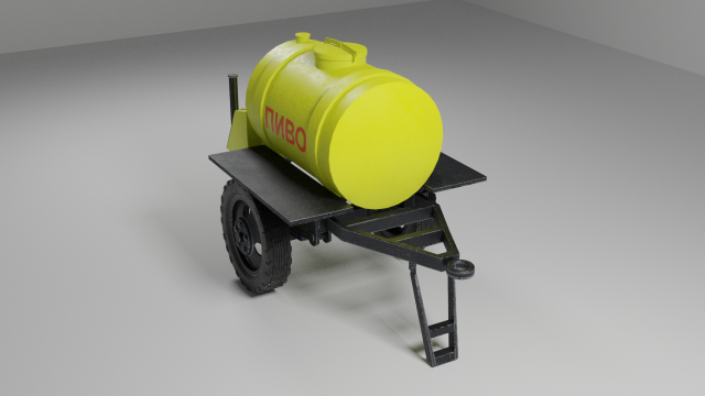 USSR barrel for sale drinks 3D Модель .c4d .max .obj .3ds .fbx .stl .blend 