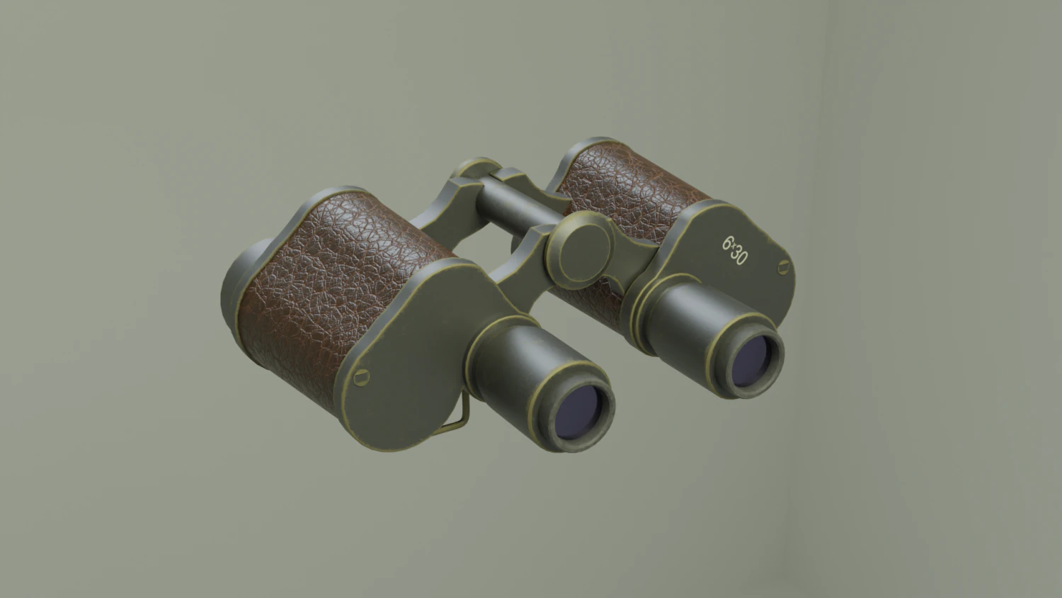 Soviet binoculars 3D Model .c4d .max .obj .3ds .fbx .stl .blend 