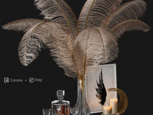 decorative set corona vray 3D Model