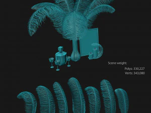 decorative set corona vray 3D Model