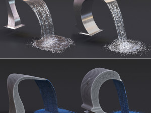 swimming pool waterfall 3D Model