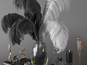 feathers decorative set coronarenderer - vray 3D Model