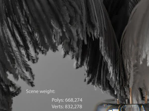 feathers decorative set coronarenderer - vray 3D Model