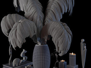 feathers decorative set coronarenderer - vray Model 3D
