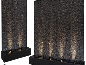 2 водопада с водным водопадом 3D Модель