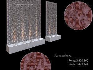 2 aqua fall waterfall Modèle 3D