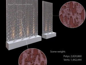 2 aqua fall waterfall 3D Model