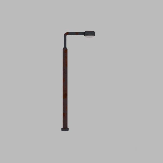 rust street light 3D Model .c4d .max .obj .3ds .fbx .stl .blend 