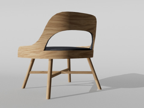 Wood Chair 3D मॉडल