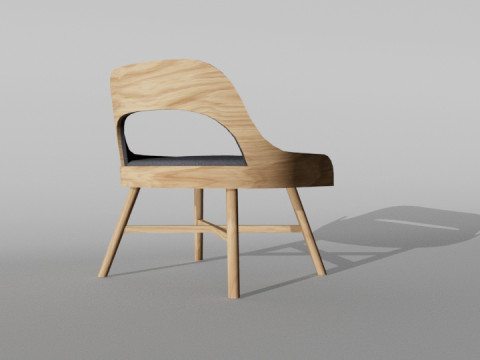 Wood Chair 3D मॉडल