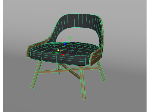 Wood Chair 3D मॉडल