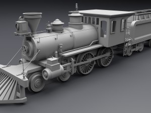 old steam locomotive 3D Model