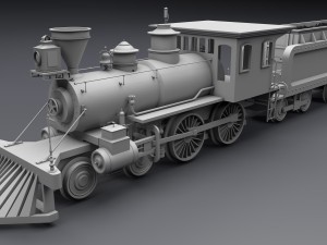 old steam locomotive Model 3D