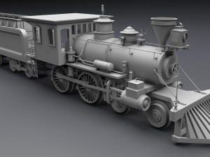 old steam locomotive 3D 模型