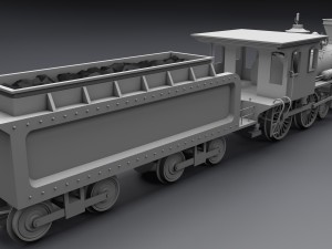 old steam locomotive 3D 模型