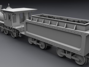 old steam locomotive 3D 模型