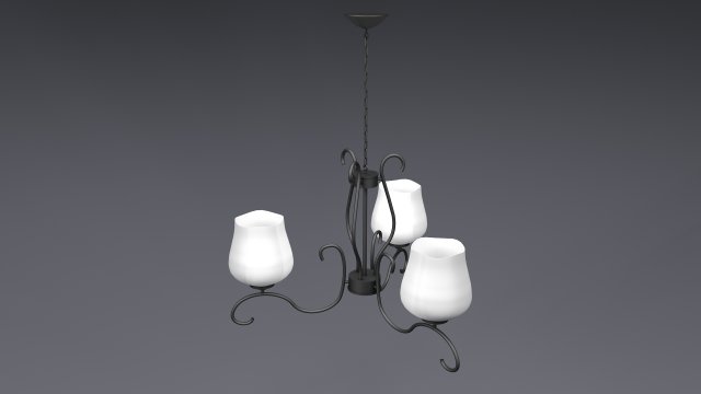 simple ceiling lamp 3D Model .c4d .max .obj .3ds .fbx .stl .blend 