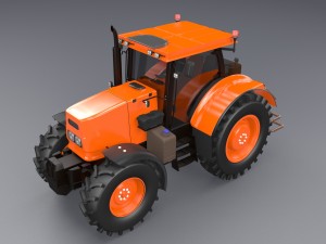 farm tractor Modelo 3D
