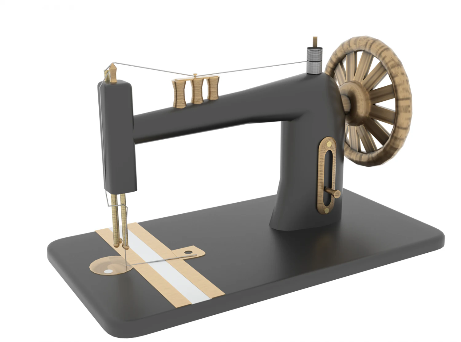 sewing machine 3D Model .c4d .max .obj .3ds .fbx .stl .blend