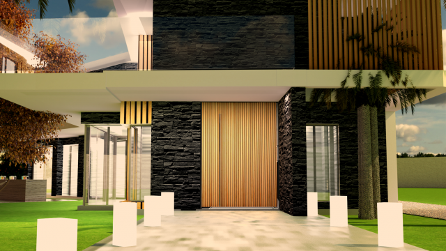 villa 3D Model .c4d .max .obj .3ds .fbx .stl .blend 