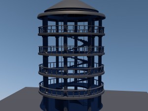 Antique tower 3D Model