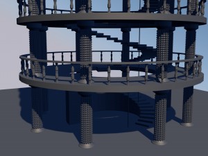 Antique tower Model 3D