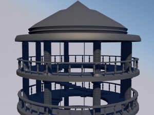 Antique tower Model 3D