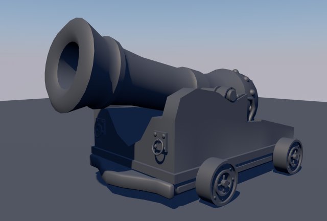 Cannon Modèle 3D .c4d .max .obj .3ds .fbx .stl .blend 