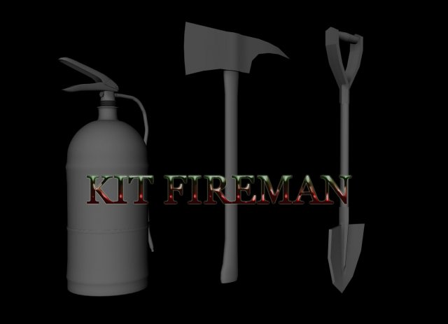 fireman kit 3D 模型 .c4d .max .obj .3ds .fbx .stl .blend 