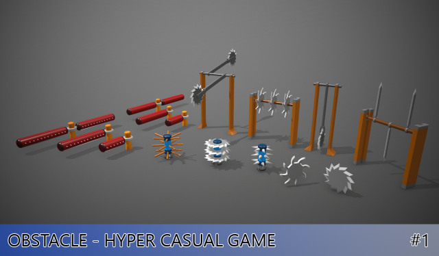 Obstacle for Game hyper casual Low-poly Modelo 3D .c4d .max .obj .3ds .fbx .stl .blend 
