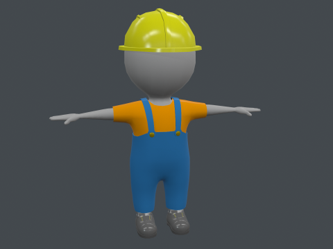 Clothing Set - Hypercasual Game - Stickman T-pose 3D 모델
