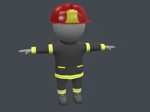 Conjunto de Roupas - Jogo Hipercasual - Stickman T-pose Modelo 3D