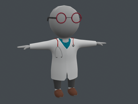 Clothing Set - Hypercasual Game - Stickman T-pose 3D 모델