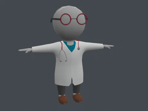 Conjunto de Roupas - Jogo Hipercasual - Stickman T-pose Modelo 3D