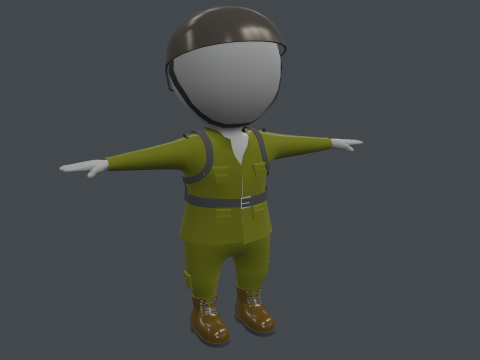 Clothing Set - Hypercasual Game - Stickman T-pose 3D 모델