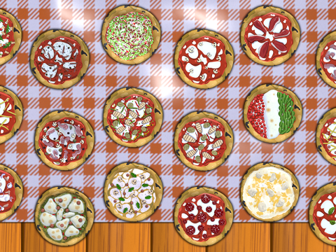 Pizza collection - 18 Pizze stylized 3Dモデル