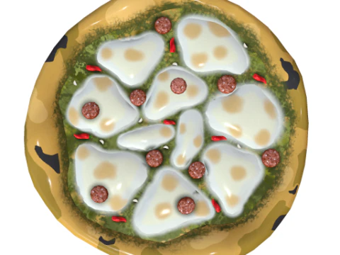 Collection Pizza - 18 Pizze stylis&eacute;es Modèle 3D