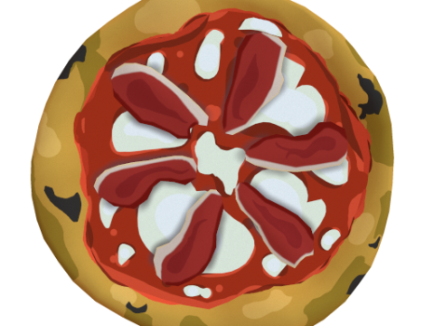Pizza collection - 18 Pizze stylized 3D Model