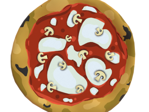 Pizza collection - 18 Pizze stylized 3D Model