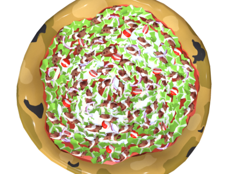 Pizza collection - 18 Pizze stylized 3D Model