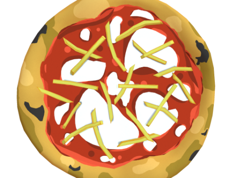 Pizza collection - 18 Pizze stylized 3D Model