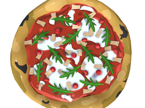 Pizza collection - 18 Pizze stylized 3D Model