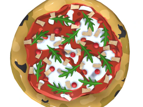 Collection Pizza - 18 Pizze stylis&eacute;es Modèle 3D