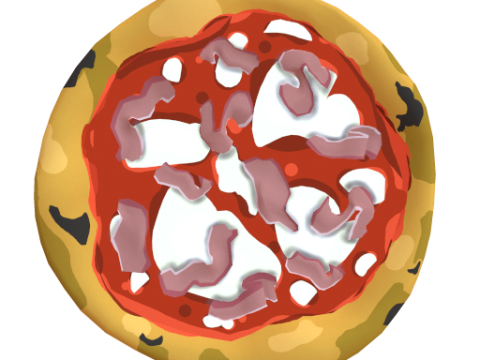 Pizza collection - 18 Pizze stylized 3D Model