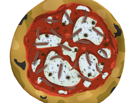 Pizza collection - 18 Pizze stylized 3D Model