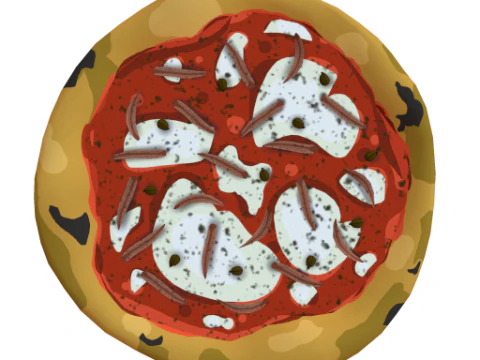 Collection Pizza - 18 Pizze stylis&eacute;es Modèle 3D